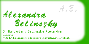 alexandra belinszky business card